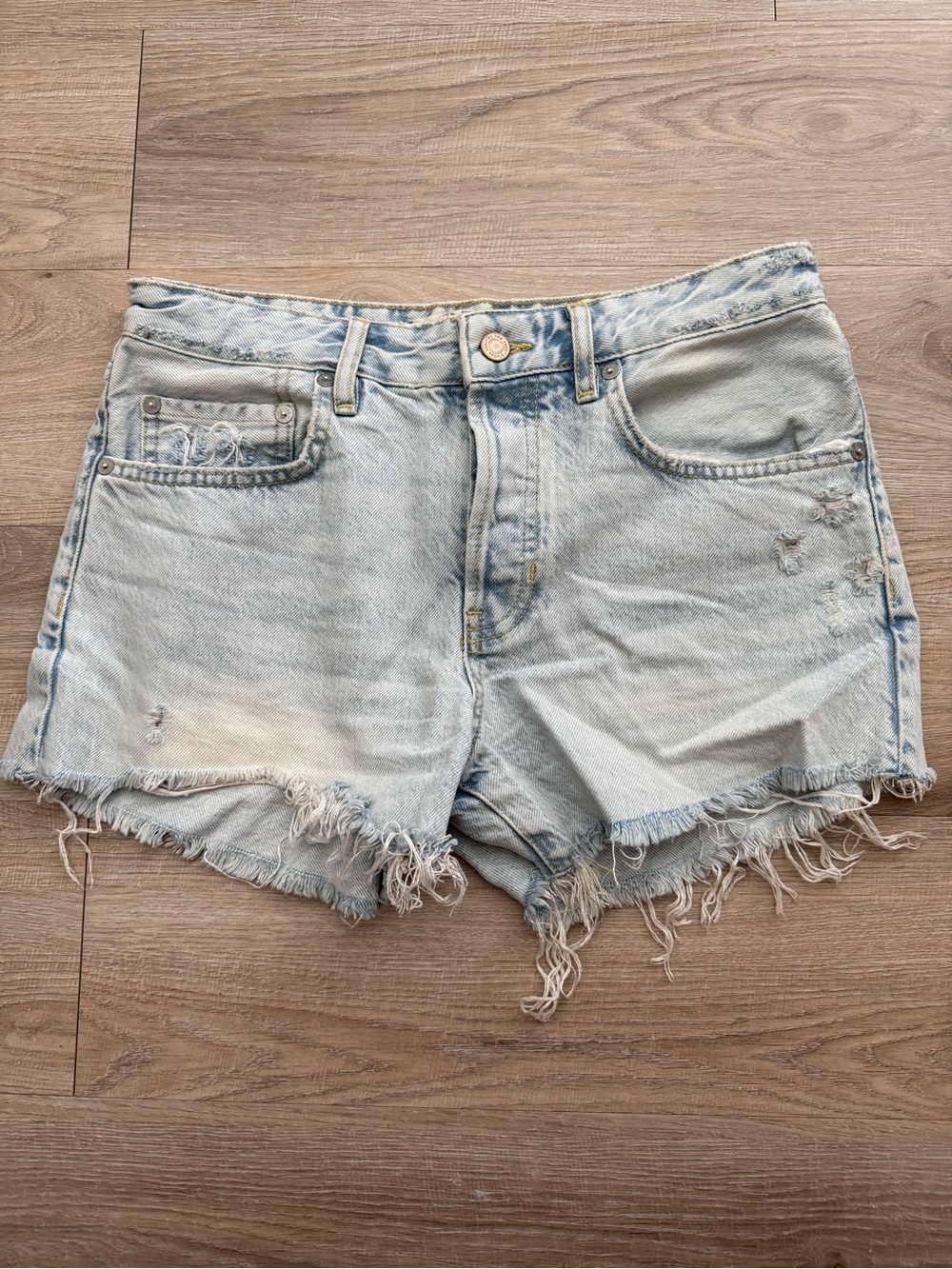 We The Free Distressed Denim Shorts